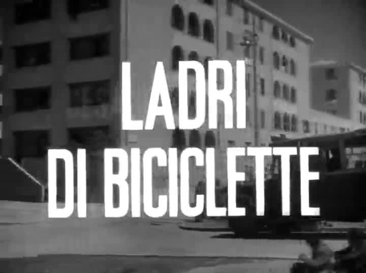 Un extrait du film  Le Voleur de bicyclette