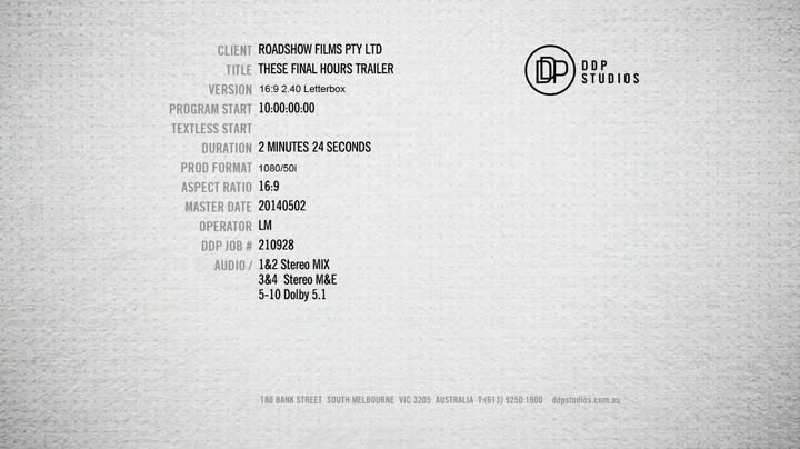 Extrait vidéo du film  Final hours