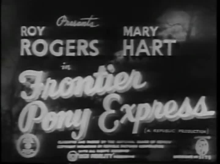 Un extrait du film  Frontier Pony Express