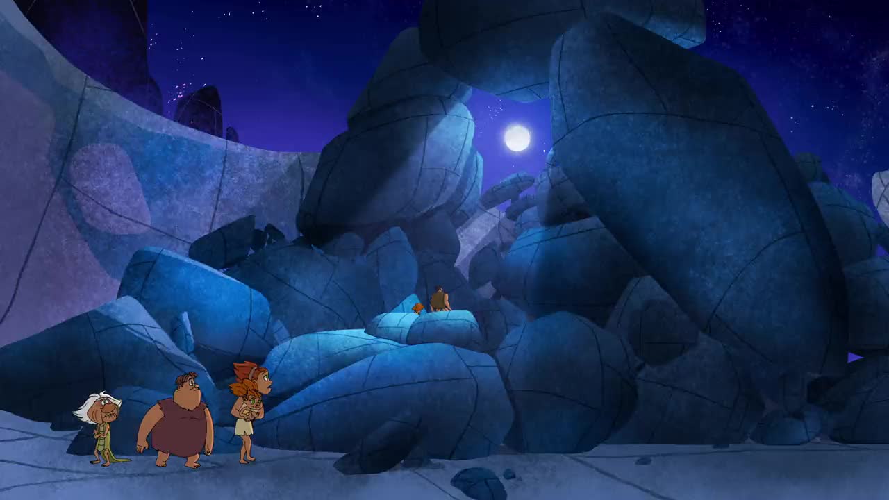 Un extrait de la série  Les croods : origines
