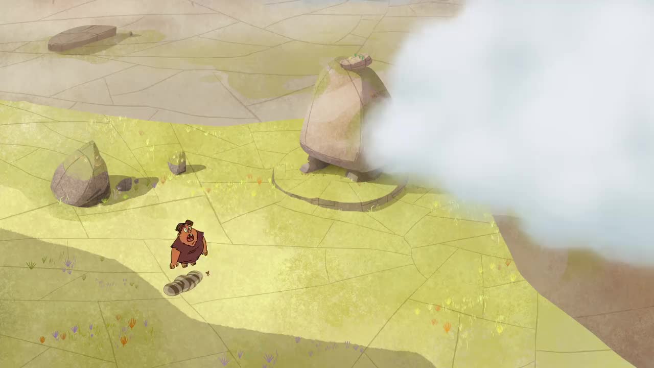 Un extrait de la série  Les croods : origines