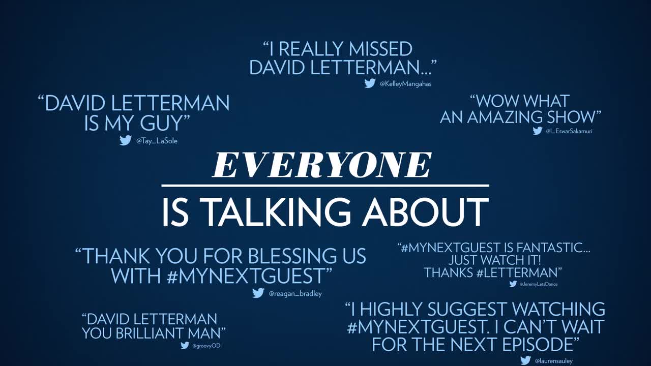 Un extrait de la série  Mon prochain invité n est plus à présenter avec david letterman