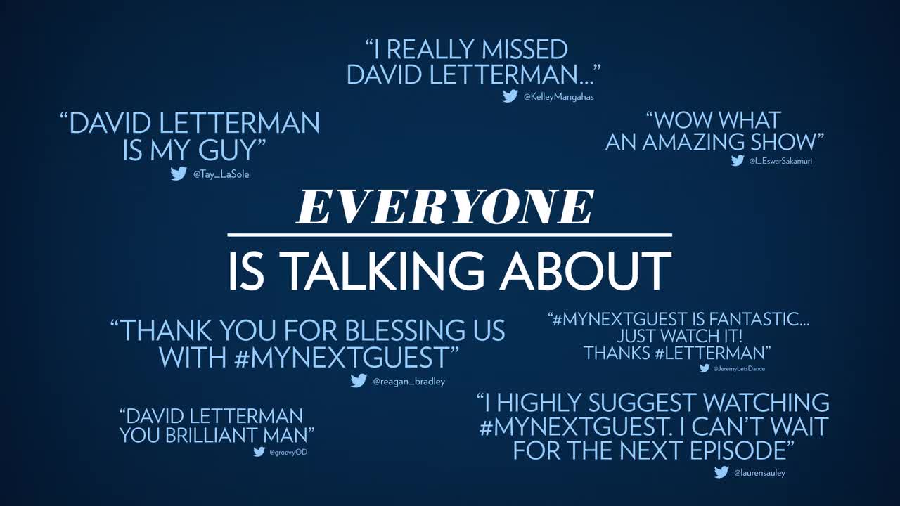 Un extrait de la série  Mon prochain invité n est plus à présenter avec david letterman